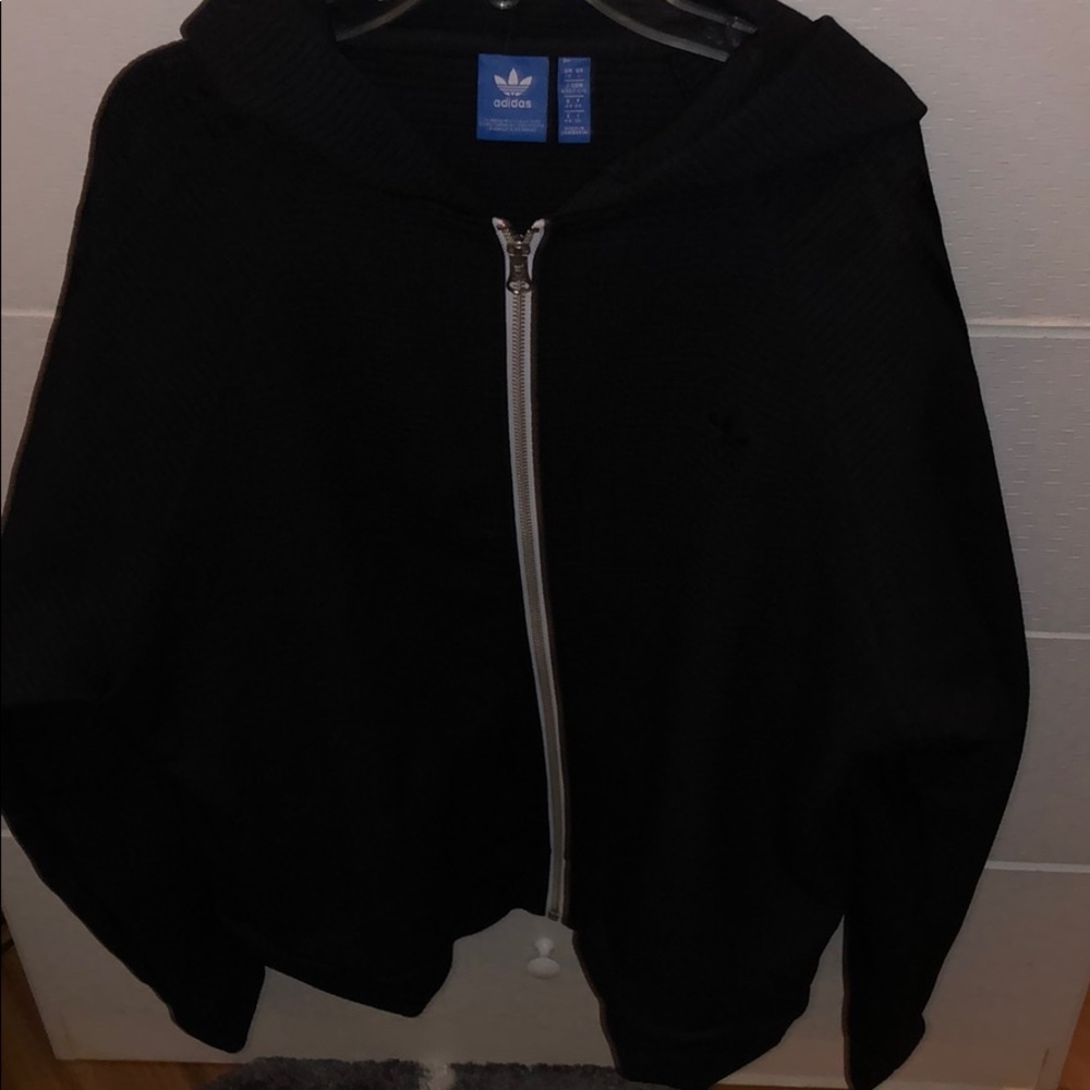 Adidas black zip up hoodie